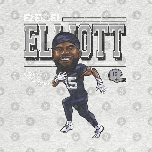 Ezekiel Elliott New England Cartoon by danlintonpro